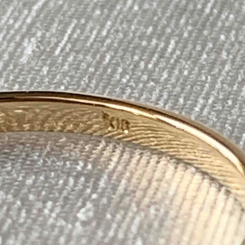 地金＊18金【甲丸リング 13号 15号 17号】イエローゴールド K18刻印入