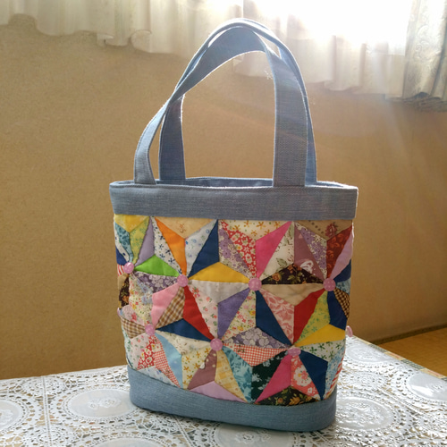 パッチワークトート（ポーチ付き）[送料無料] トートバッグ matsumaron