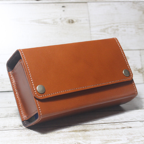 これ一つで2デッキ分！ レザーデッキケース ティラミス 本革 牛革 名刺