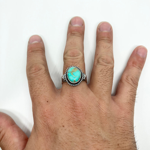 キングマン ターコイズ トルコ石 シルバー リング 指輪 23号
