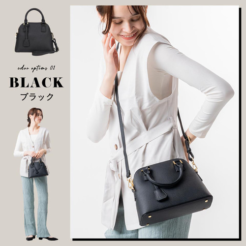 シュリンクレザー ショルダーベルト付き ダブルファスナー ミニ