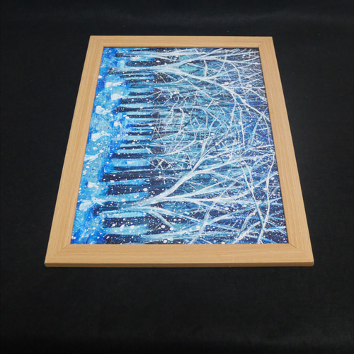 油絵 油彩 油彩画 絵 絵画【冬の林の兎】 絵画 HR 通販 18329167