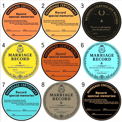 レコード結婚証明書⌇お任せのフルセット✨ その他オーダーメイド BROO