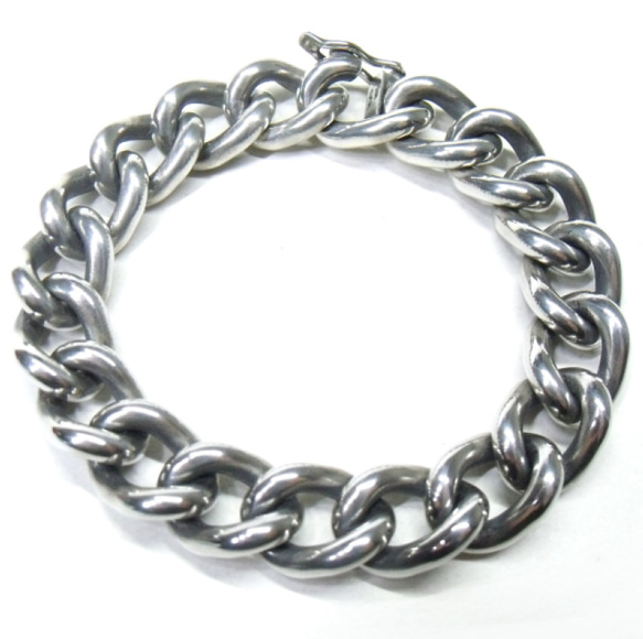 シルバー925 喜平ブレスレット【極太タイプ】日本製 キューバン