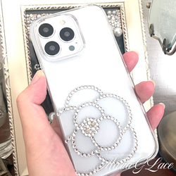 クリスタル BIGカメリア スマホケース iPhone16e iPhone16pro iphone15