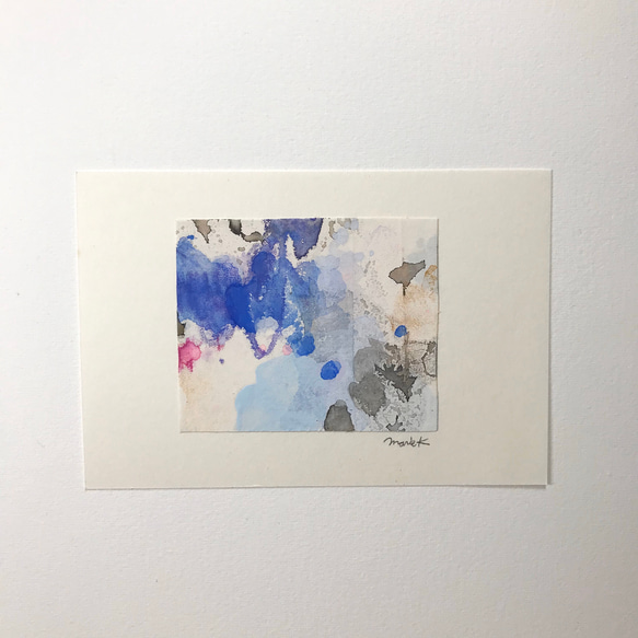 ミニアート作品 抽象画 水彩画 a14 絵画 MarieK 通販 9574122｜Creema