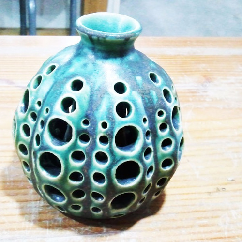 2重透かし彫り花器 その他インテリア雑貨 手づくり陶工房 Dream Craft