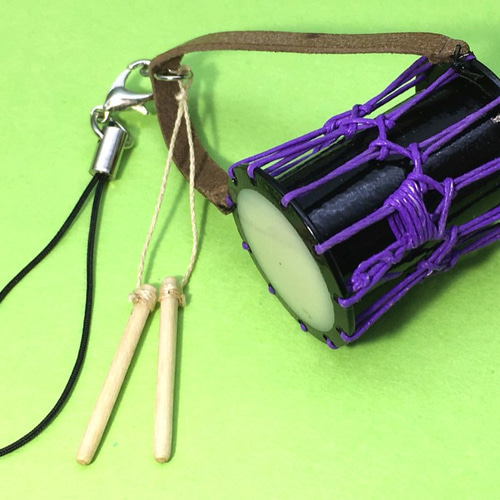 担ぎ桶太鼓ストラップ 【受注製作】【第9販】※16種類の色組合せ 携帯