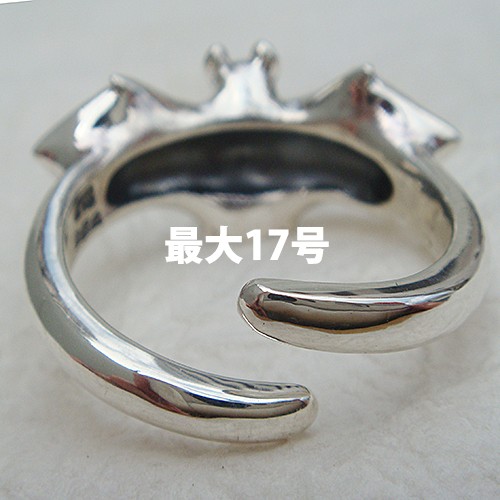 コウモリリング シルバーアクセサリー こうもり 動物 アニマル