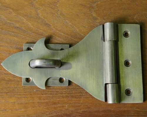 アンティーク調 真鍮製 ブラス 掛金 蝶番 ヒンジ式 ロック 金具 DIY