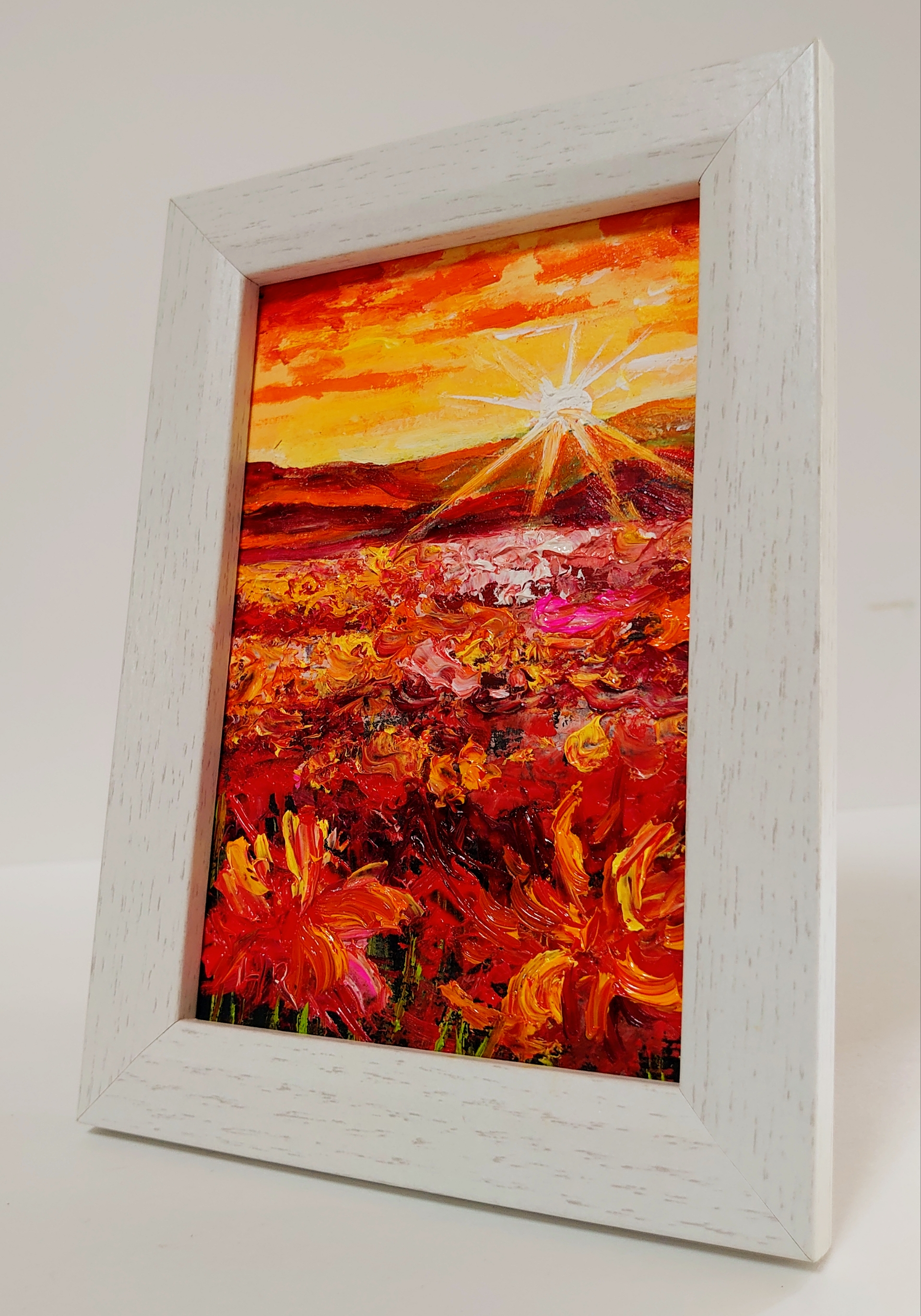 彼岸花 油絵 F6号 額縁付き 彼岸花 油絵 F6号 額縁付き