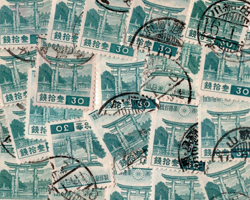 昭和初期発行 30銭通常切手 厳島神社 使用済み50枚 その他素材