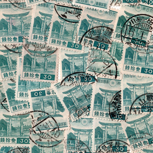 昭和初期発行 30銭通常切手 厳島神社 使用済み50枚 その他素材