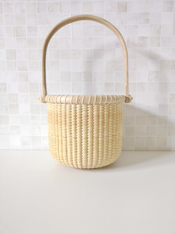 ナンタケットバスケット 5インチラウンドバスケット かごバッグ hana