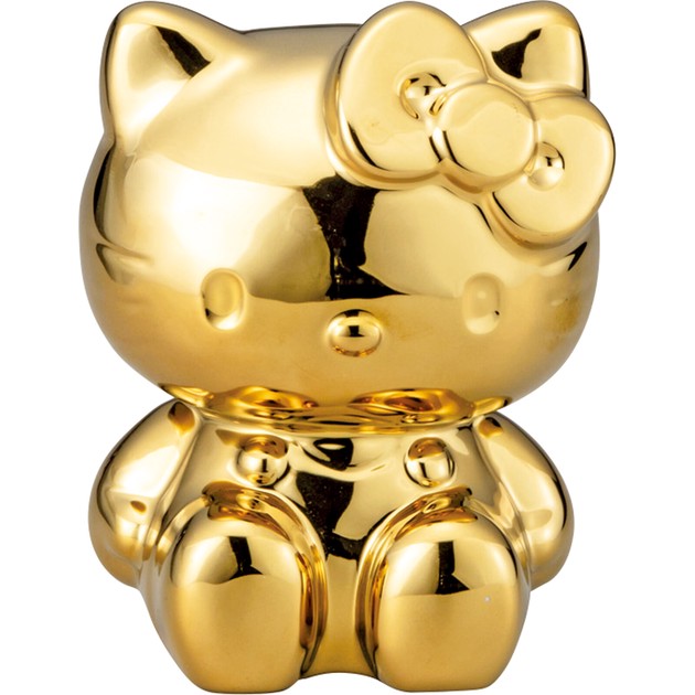 サンリオ ハローキティ 50周年記念 貯金箱 ゴールド キティの商品