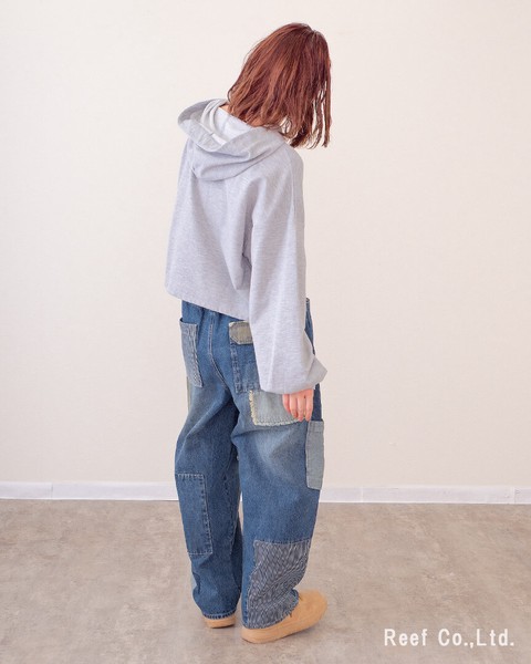 デニム×迷彩柄 パッチワークパンツ】 ST-225946 Brand：ミリロピュール
