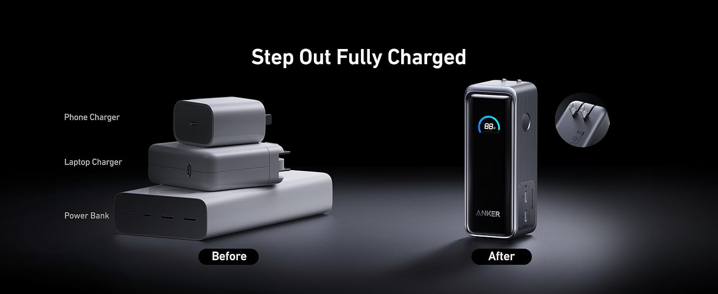 Anker Prime Power Bank, 9,600mAh Battery Pack with 65W Output