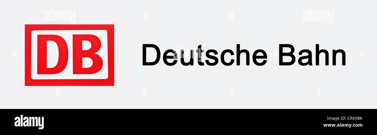 Logo and lettering, DB Deutsche Bahn, German Federal Railways