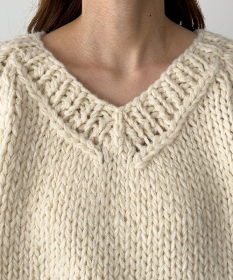 タイムセール25%OFF】El marウール混ローゲージVニット | CANAL JEAN