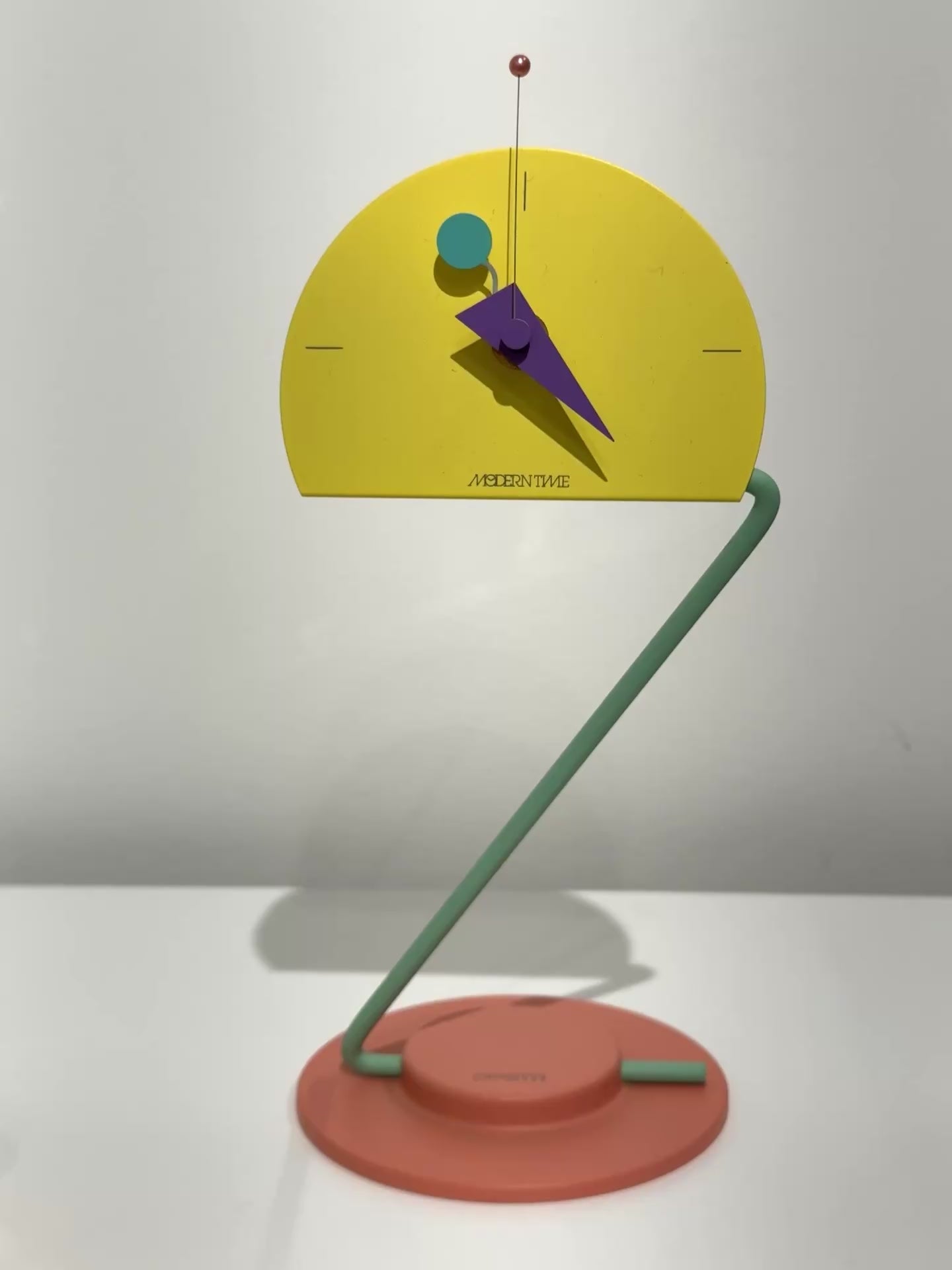 Peacock Desk Clock in Yellow by Canetti – Canetti Design Group