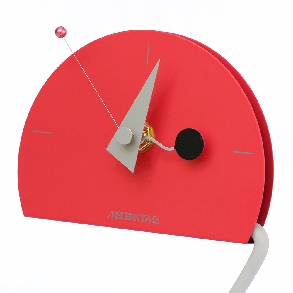 Peacock Desk Clock in Red by Canetti – Canetti Design Group