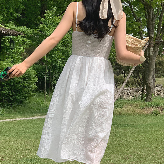 夏💙キャミソールワンピース] サマービスチェテンセルロングワンピース