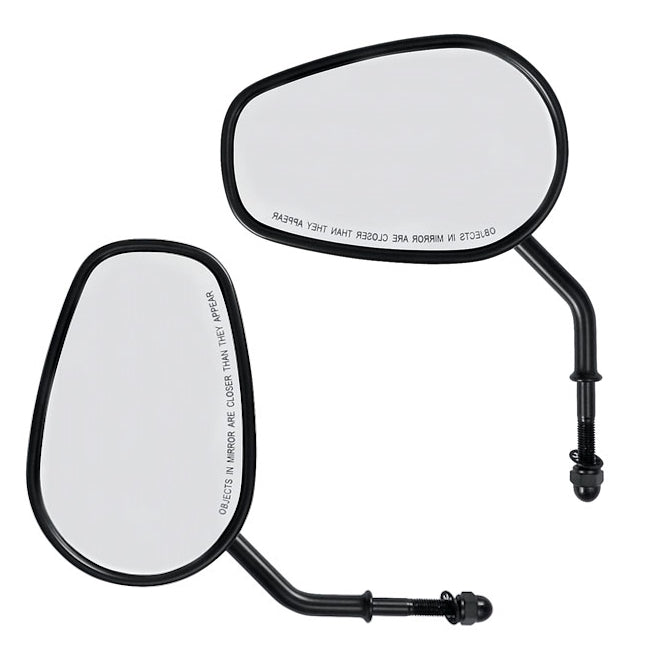 Approved Black Tapered Rearview Mirrors for Harley-Davidson