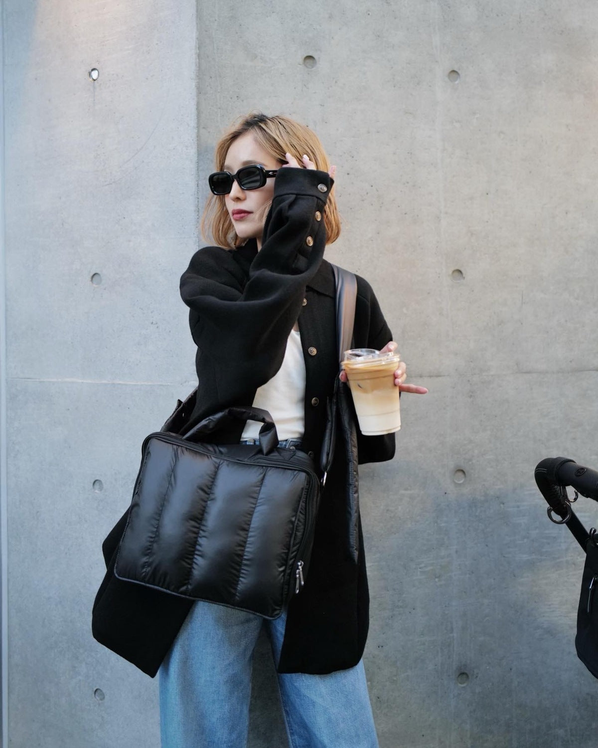 quilting mothers pouch bag -BLK- – Calin ONLINESTORE