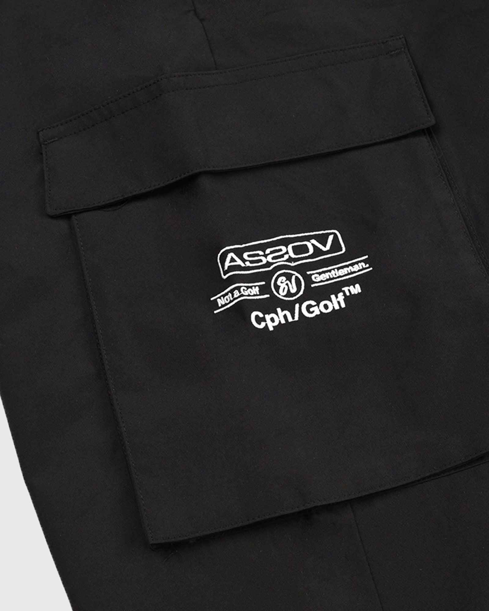 AS2OV × Cph/Golf™ #ADJUSTABLE CARGO PANTS - BLACK - – Cph/Golf™︎