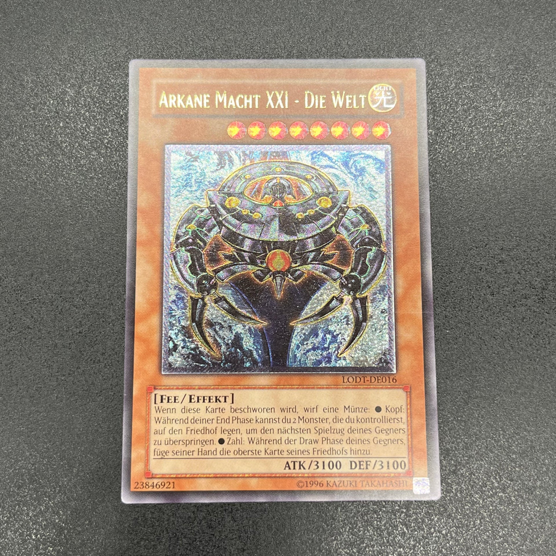 遊戯王 アルカナフォースXXI−THE WORLD/レリーフ/ドイツ語