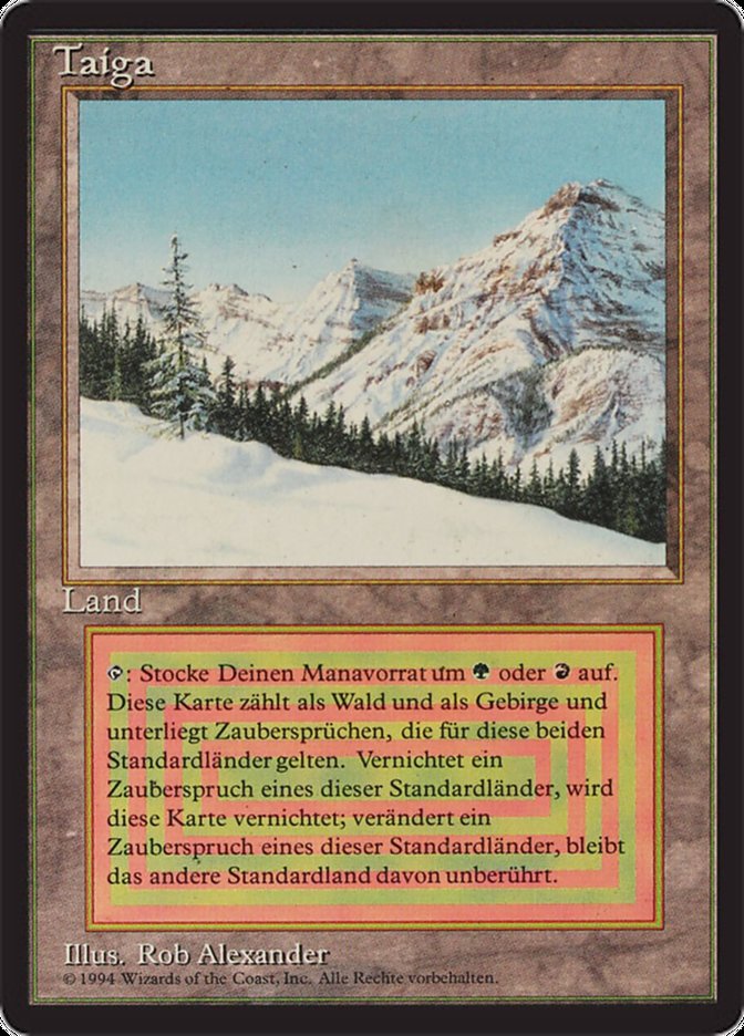 Taiga ドイツ語 黒枠 3EDBB サインド MTG Taiga ドイツ語 黒枠 3EDBB