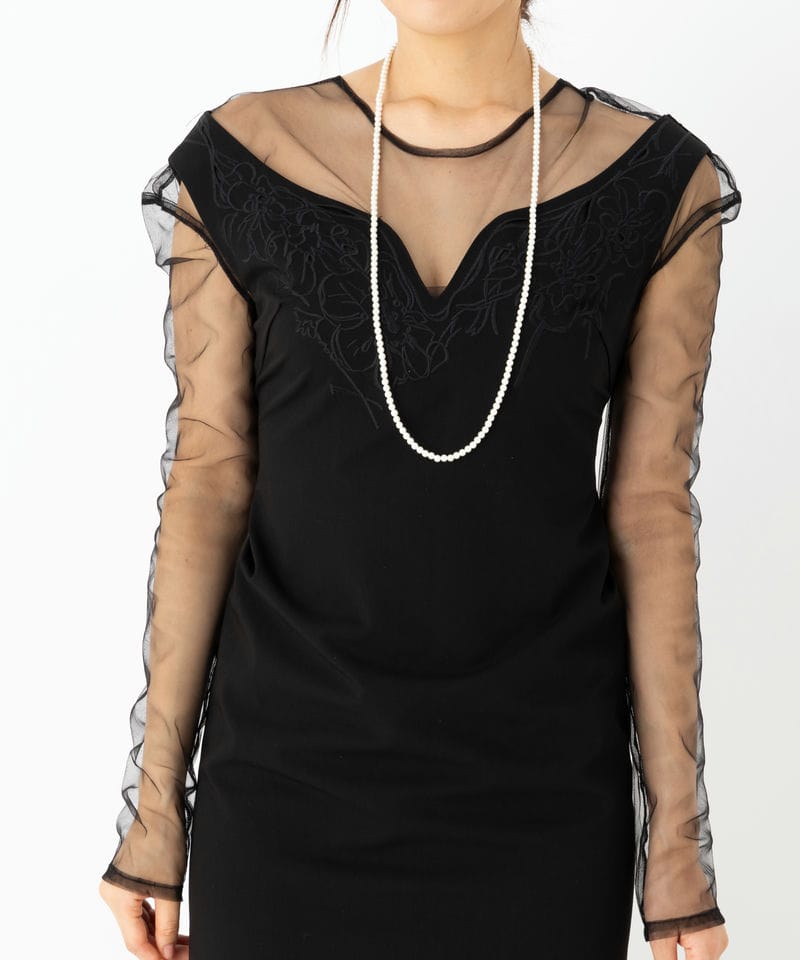 Knuth Marf クヌースマーフ オフショルダーデザインドレス ブラック系