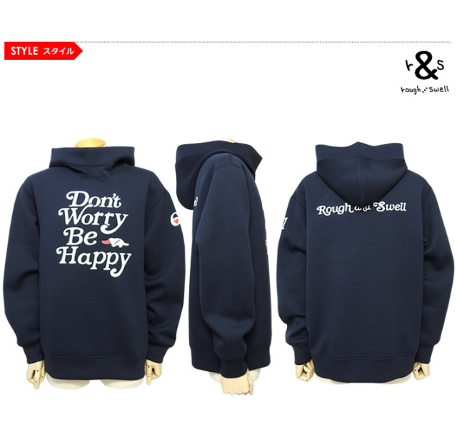 rough&swell［ラフアンドスウェル］DON'T WORRY HOODIE/変形スウェット