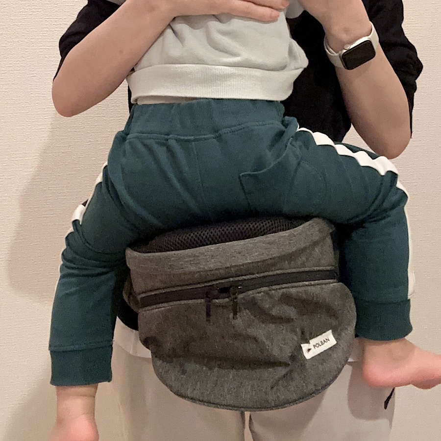 ポルバン アドバンス ヒップシート リップストップブラック 抱っこひも