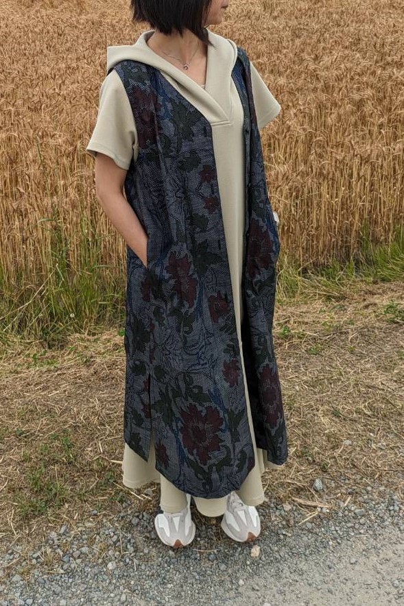 CBLT 大島紬 ロングベスト・ジレ OT-0001F / Traditional Japanese