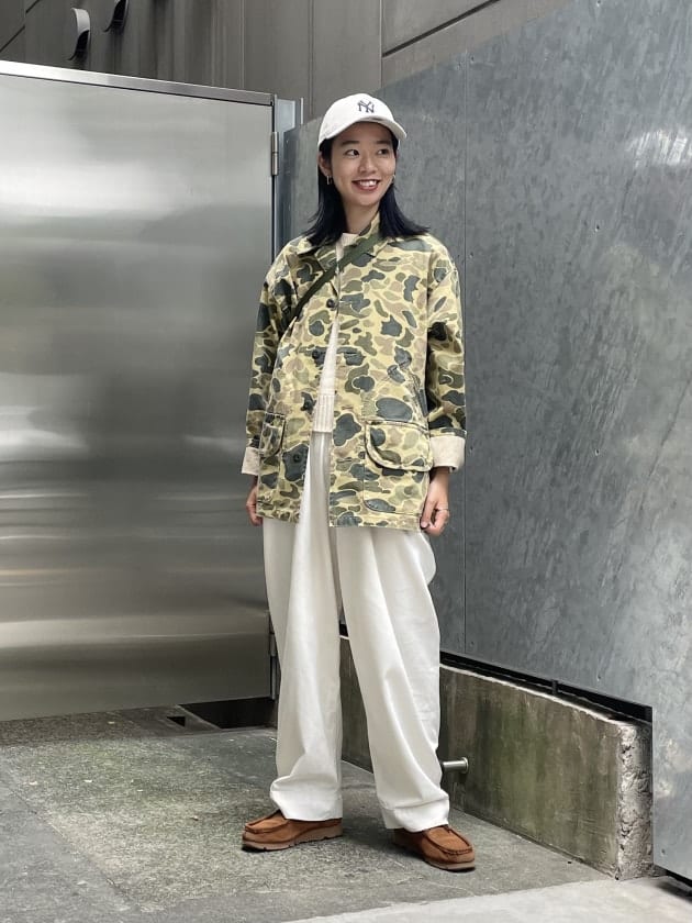 BEAMS BOY ハンティングジャケット カモフラージュ カモが隠れた