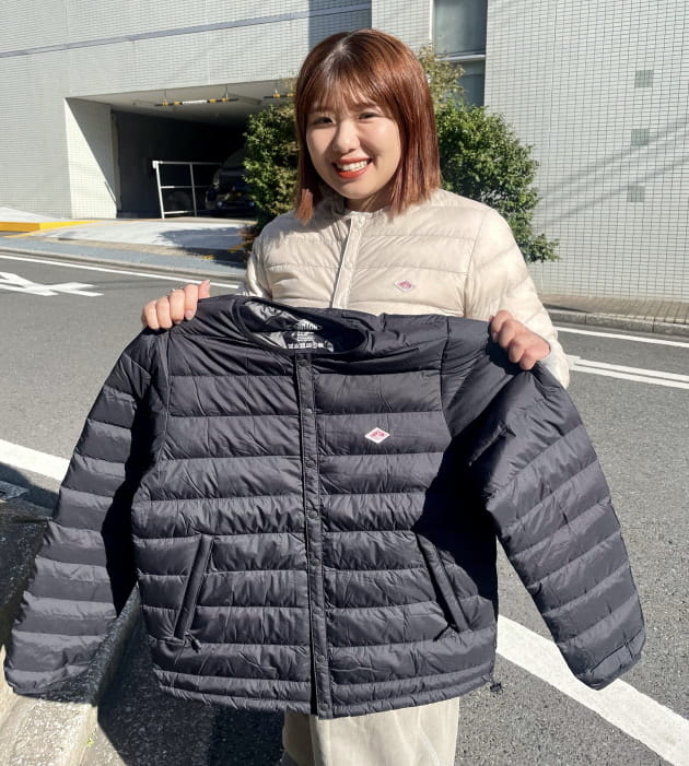150cm着用のサイズ比較】DANTONのインナーダウンは優れもの