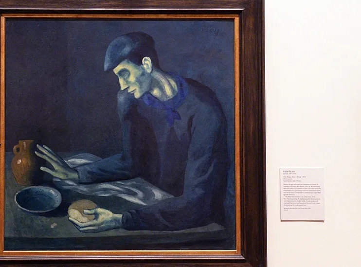 パブロ・ピカソ《盲人の食事》見えない世界を掴む手、触覚で食べる