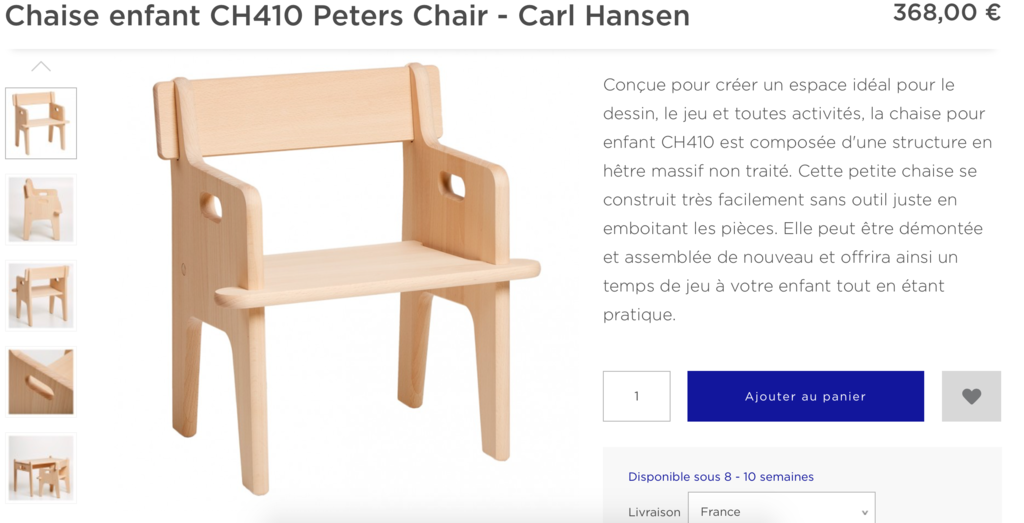 フランスで子ども用の椅子と机探し - パリ・東京でモンテッソーリな子育て