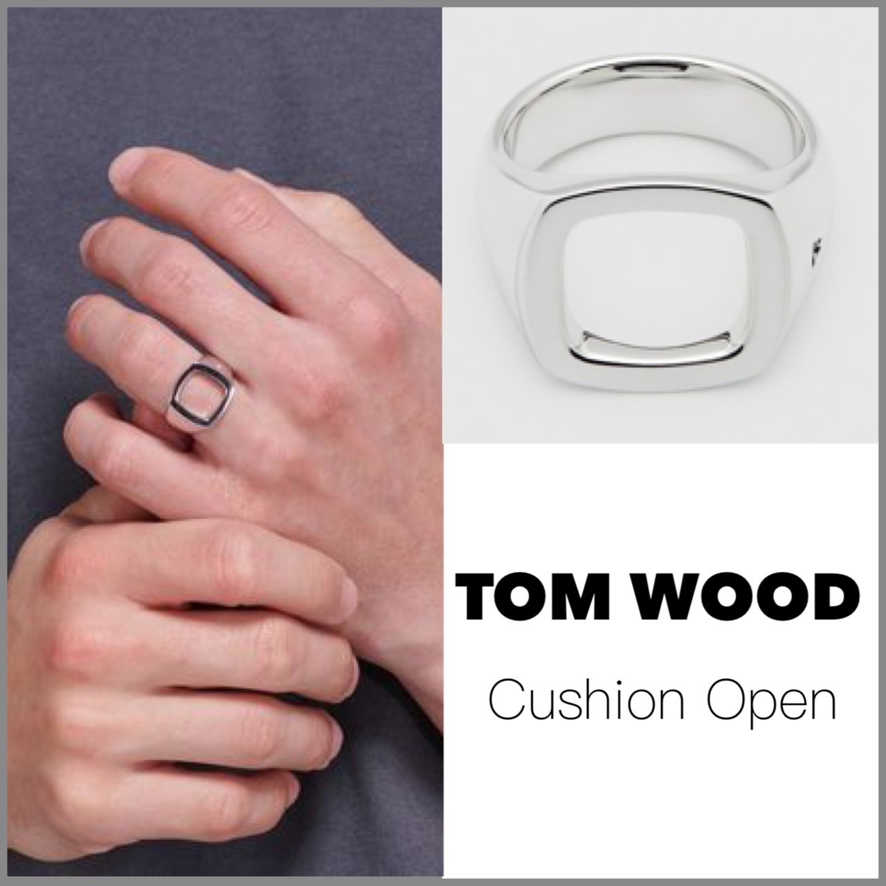 送料関税込【TOM WOOD】Cushion Open Ring/Silver (Tom Wood/指輪