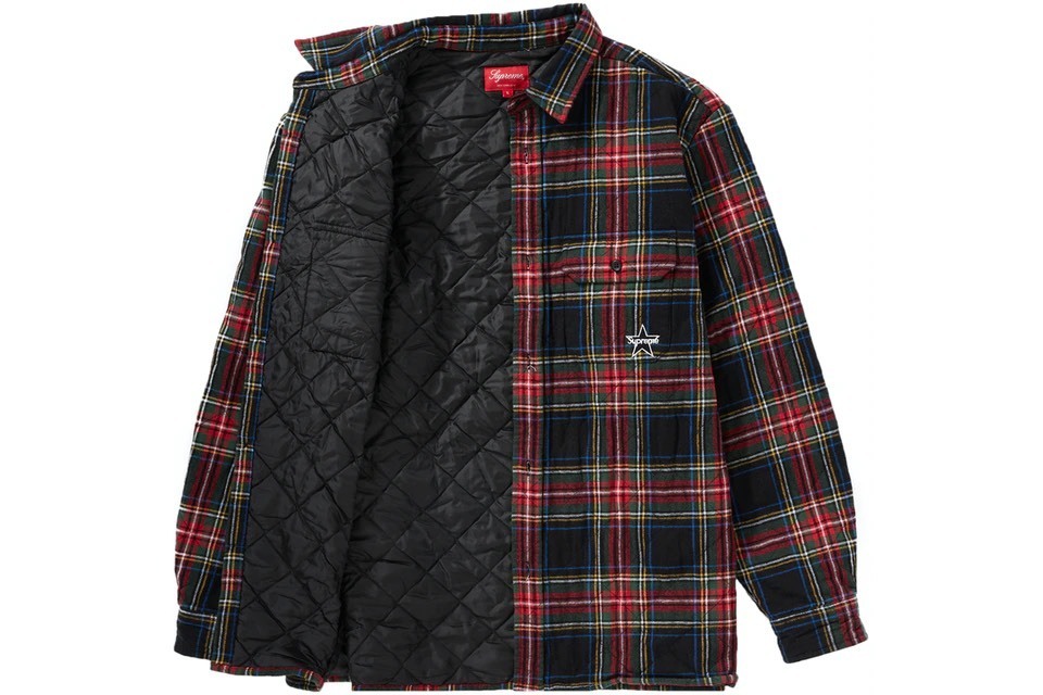 シュプリーム☆チェックネルシャツキルティングジャケット (Supreme