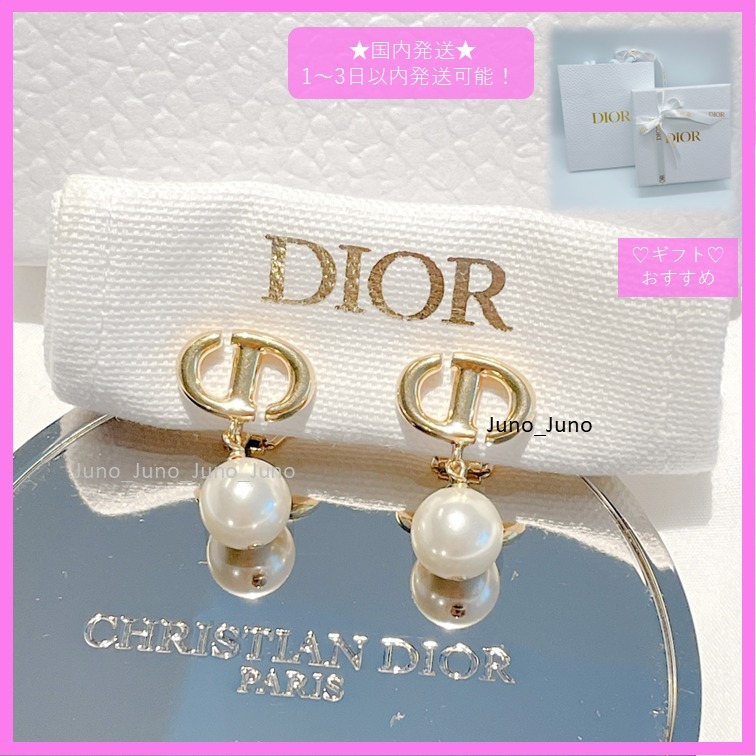 DIOR イヤリング CD NAVY クリップイヤリング☆国内発送☆ (Dior
