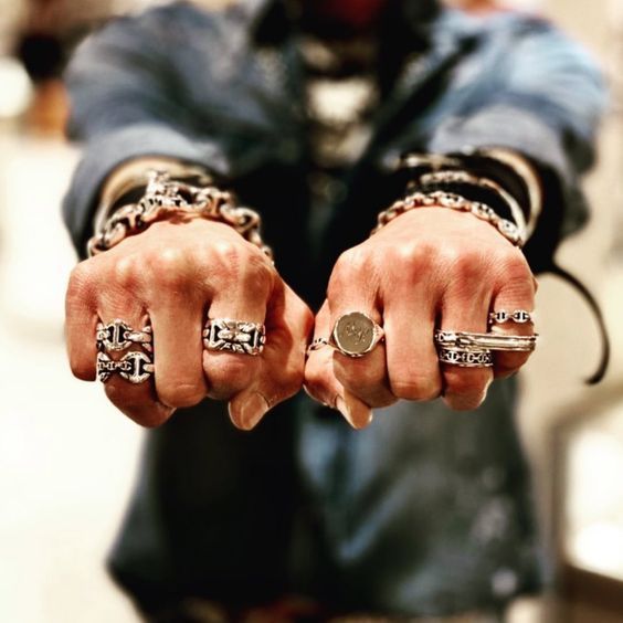 直営店【HOORSENBUHS】925SILVER DOUBLE BARREL KNUCKLEリング