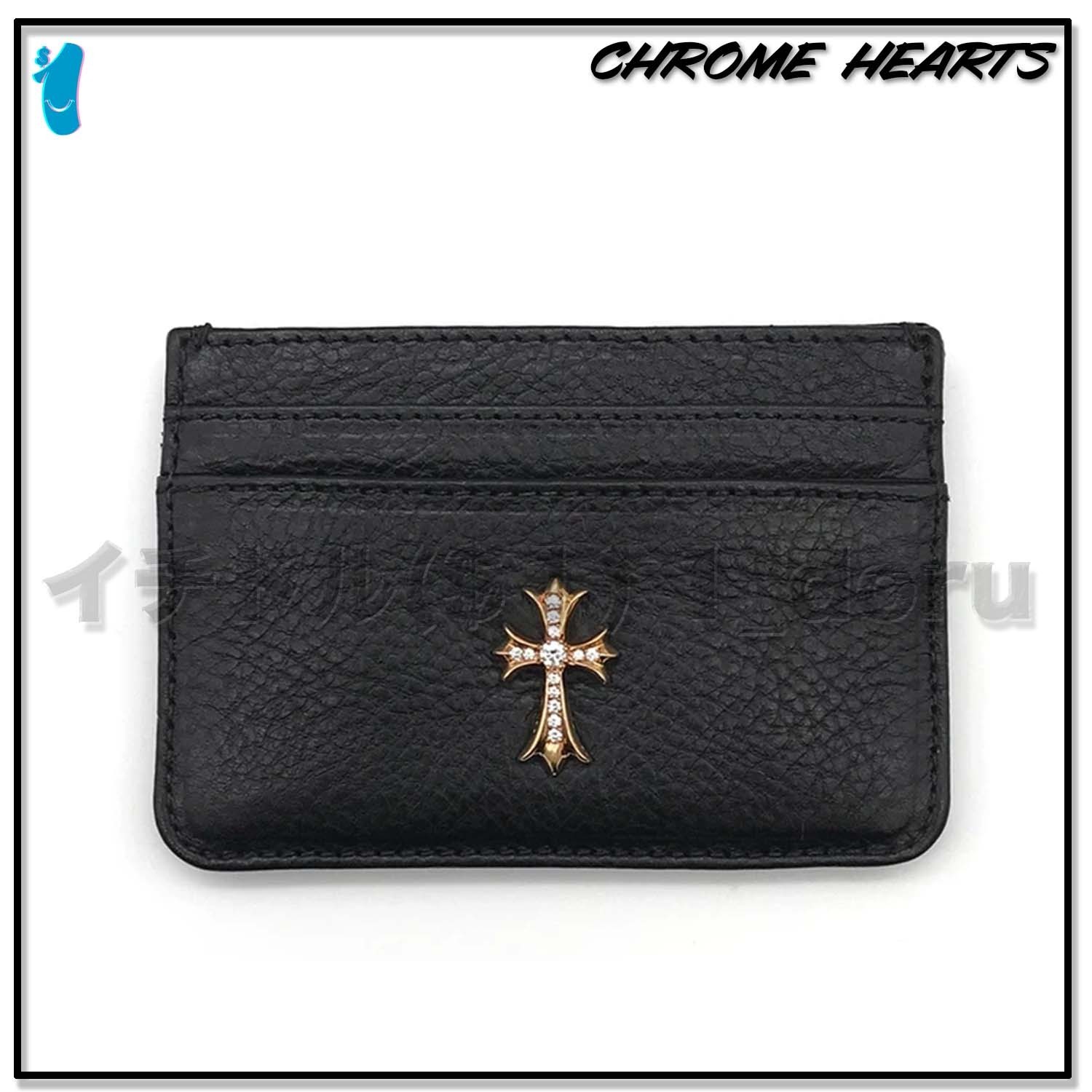 クロムハーツ 22K ゴールド クロス カード ケース ダイアモンド
