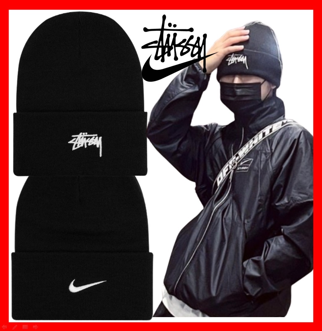 ☆人気☆【Nike x Stussy】☆NRG Cuffed Beanie Black☆ (STUSSY