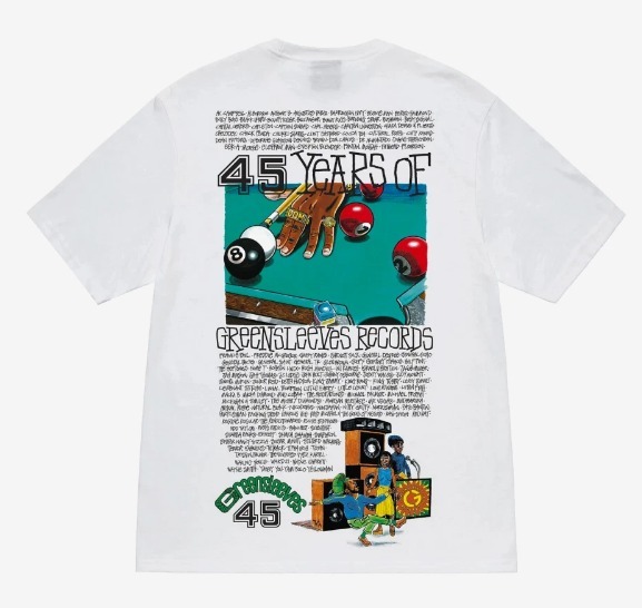 ☆人気☆【STUSSY】☆Stussy Greensleeves 45 T-Shir.t White