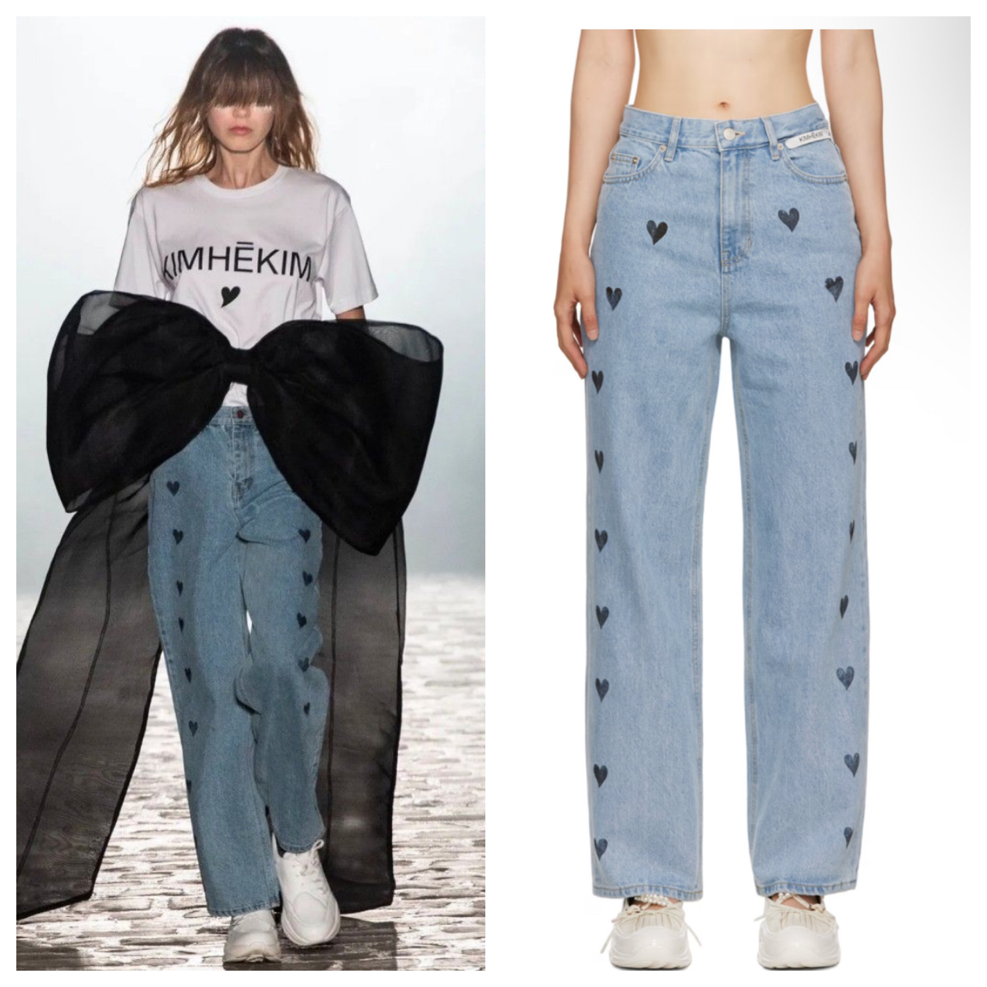◇送料・関税無料◇KIMHEKIM ハート柄プリントデニム (KIMHEKIM/デニム
