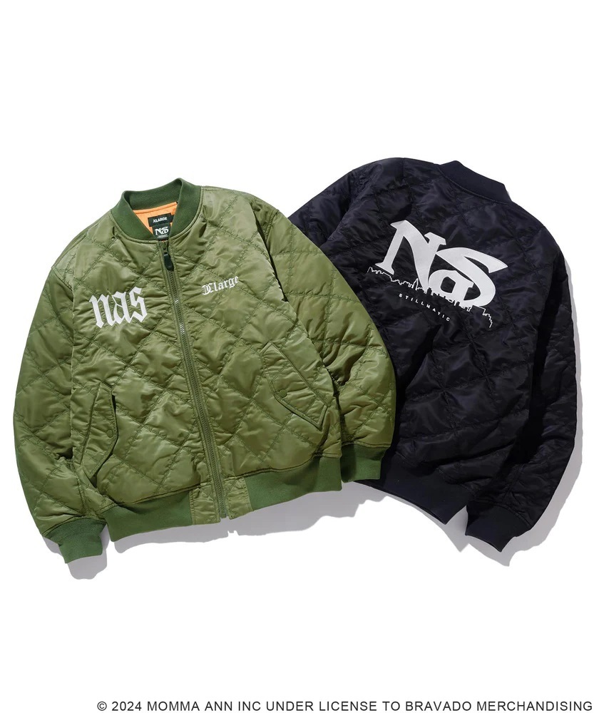早い者勝ち XLARGE×NAS BOMBER JACKET アーティストコラボ◎ (X-Large