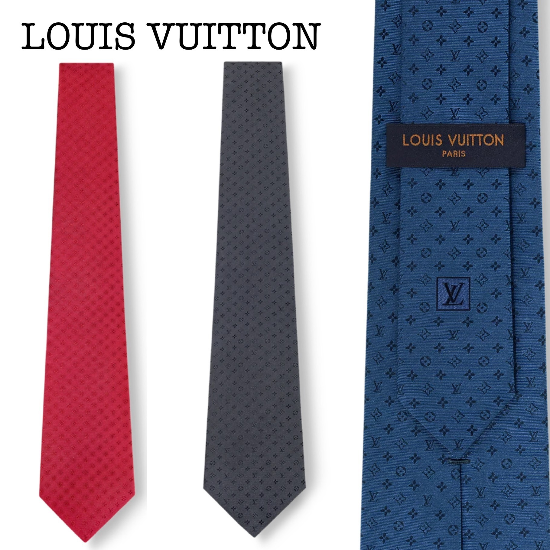 国内即発】ルイヴィトン ネクタイ・LV スタンドアウト 8CM (Louis