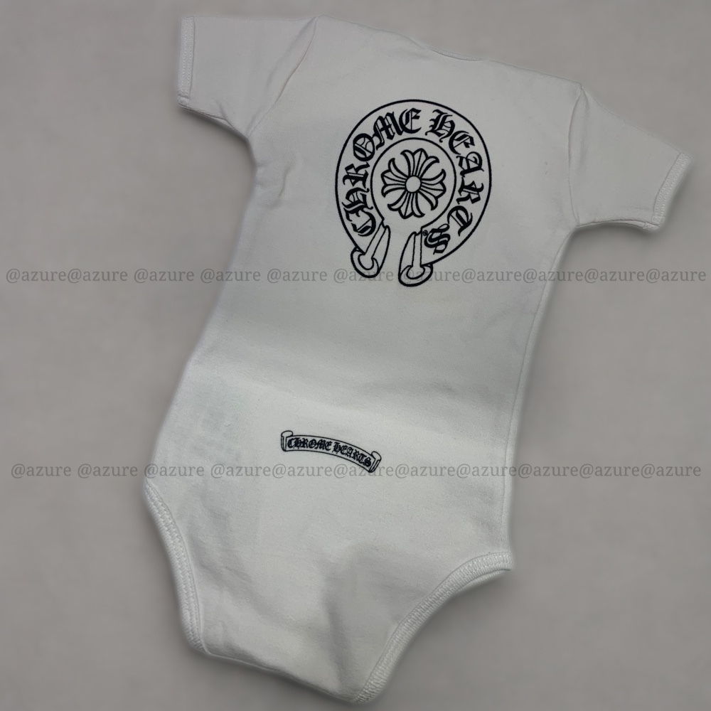 直営インボイス♪無修正CH◇ホースシューロゴ White ロンパース